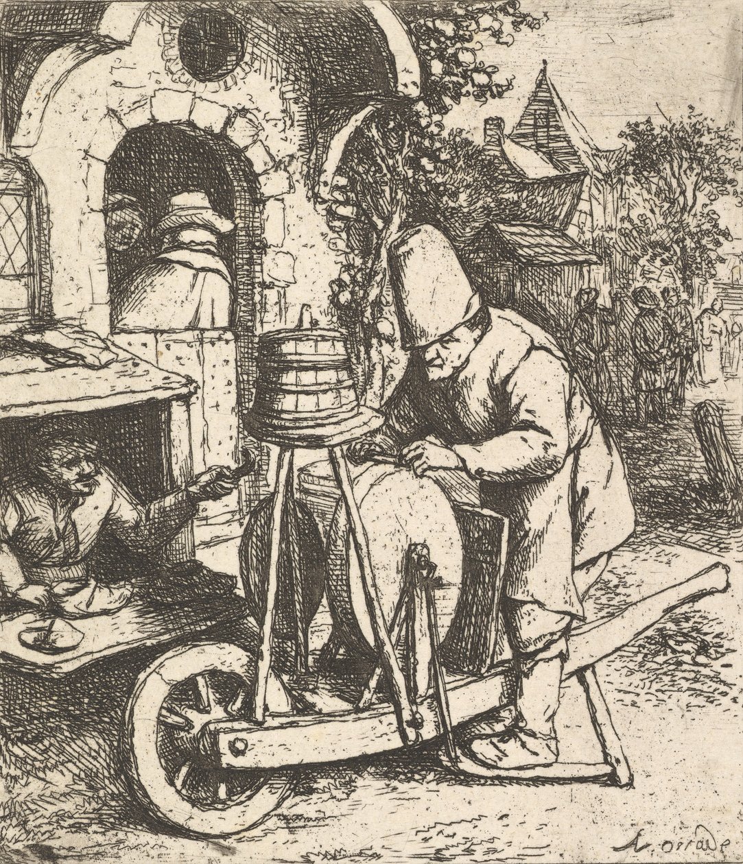 De Slijper door Adriaen Jansz. van Ostade
