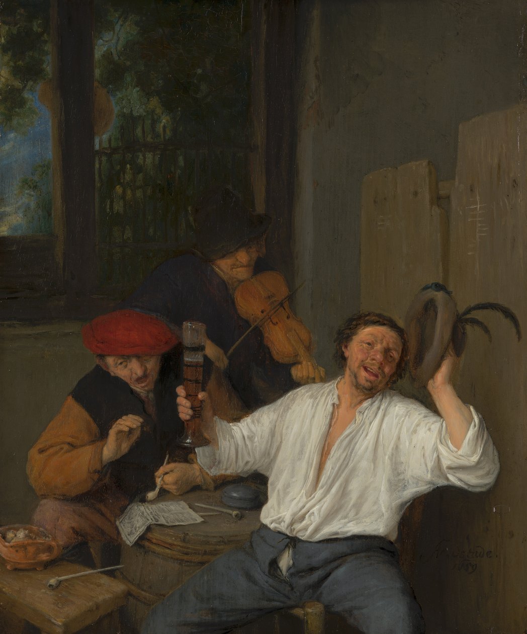 De vrolijke drinkers, 1659 door Adriaen Jansz. van Ostade