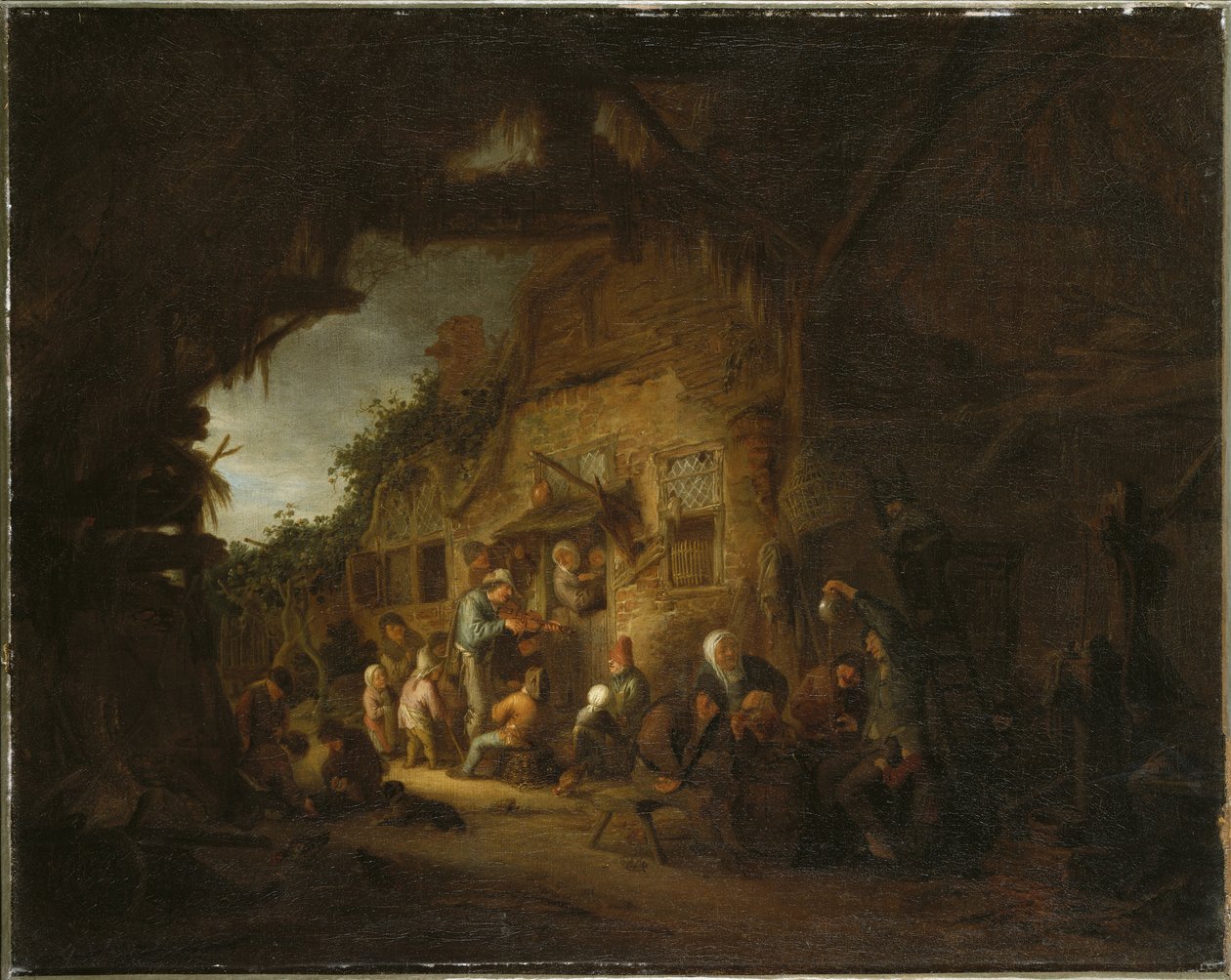 De oude violist door Adriaen Jansz. van Ostade