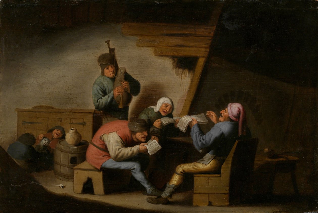 De dorpszangers door Adriaen Jansz. van Ostade