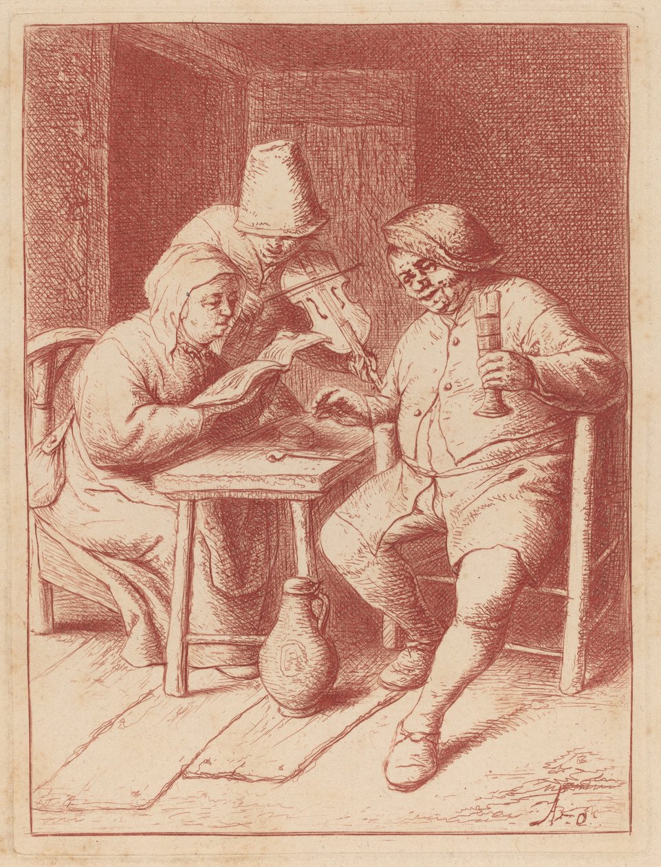 Het Concert door Adriaen van Ostade