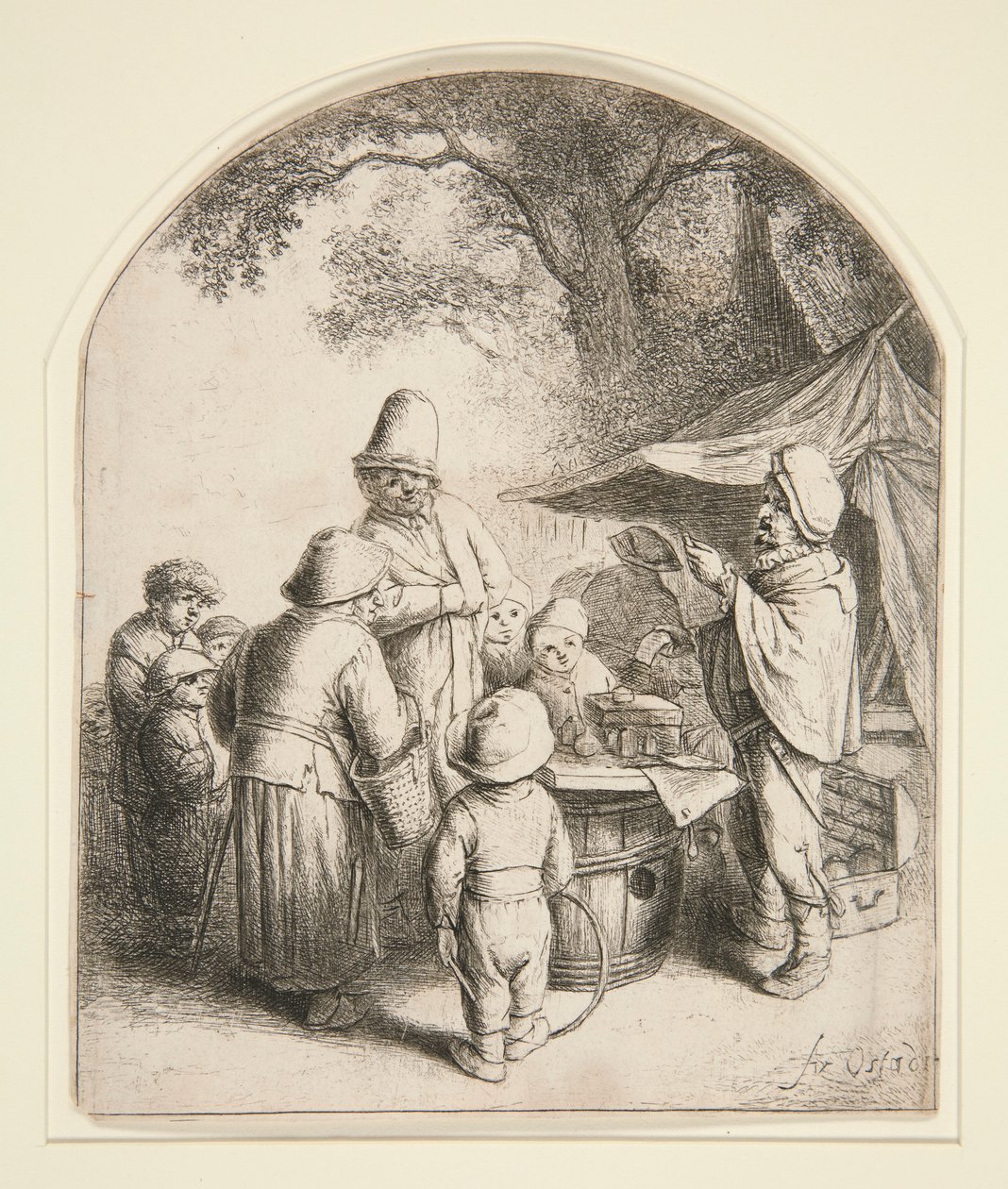 De kwakzalver door Adriaen van Ostade