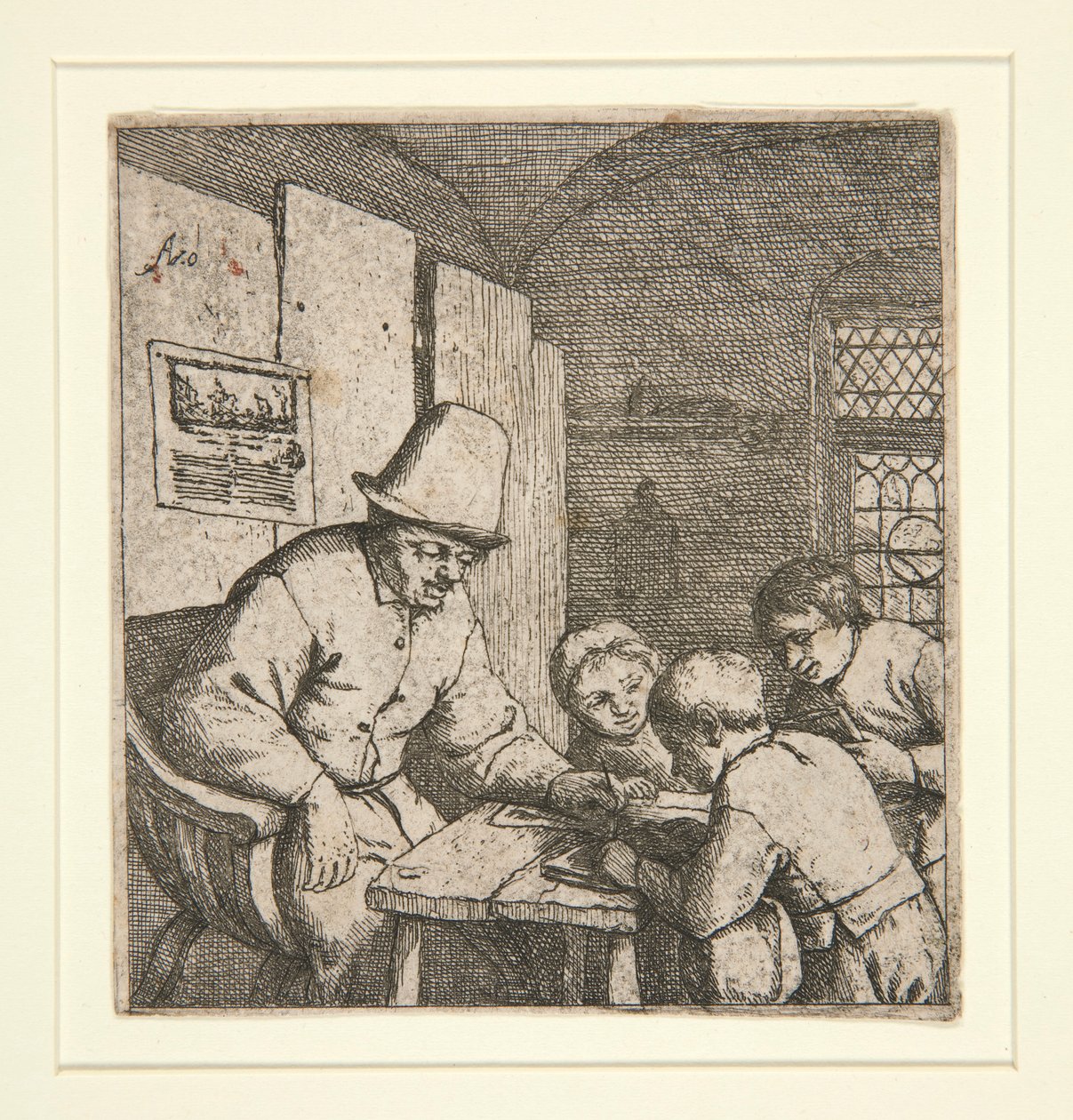 De schoolmeester door Adriaen van Ostade