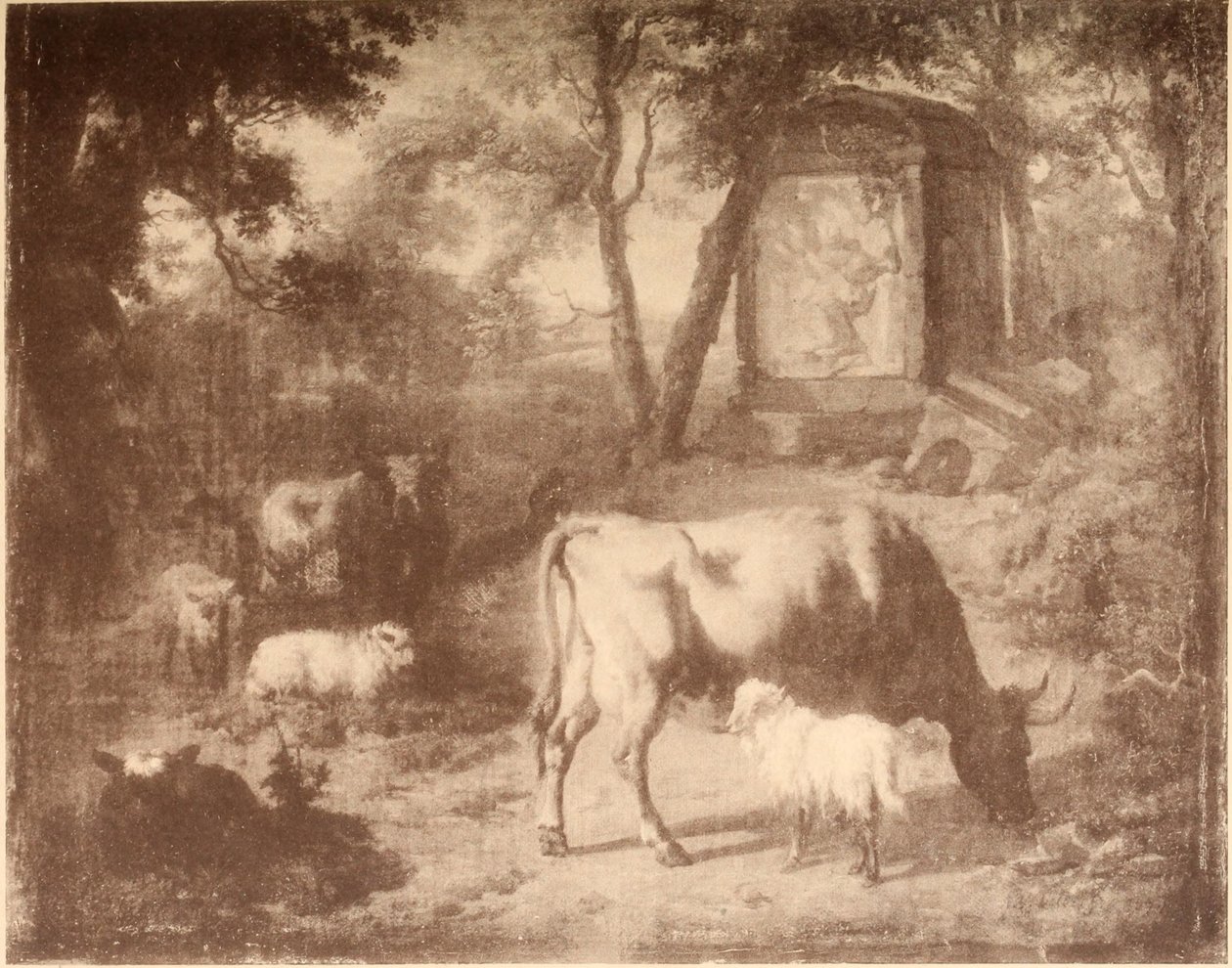 Landschap met vee door Adriaen van de Velde