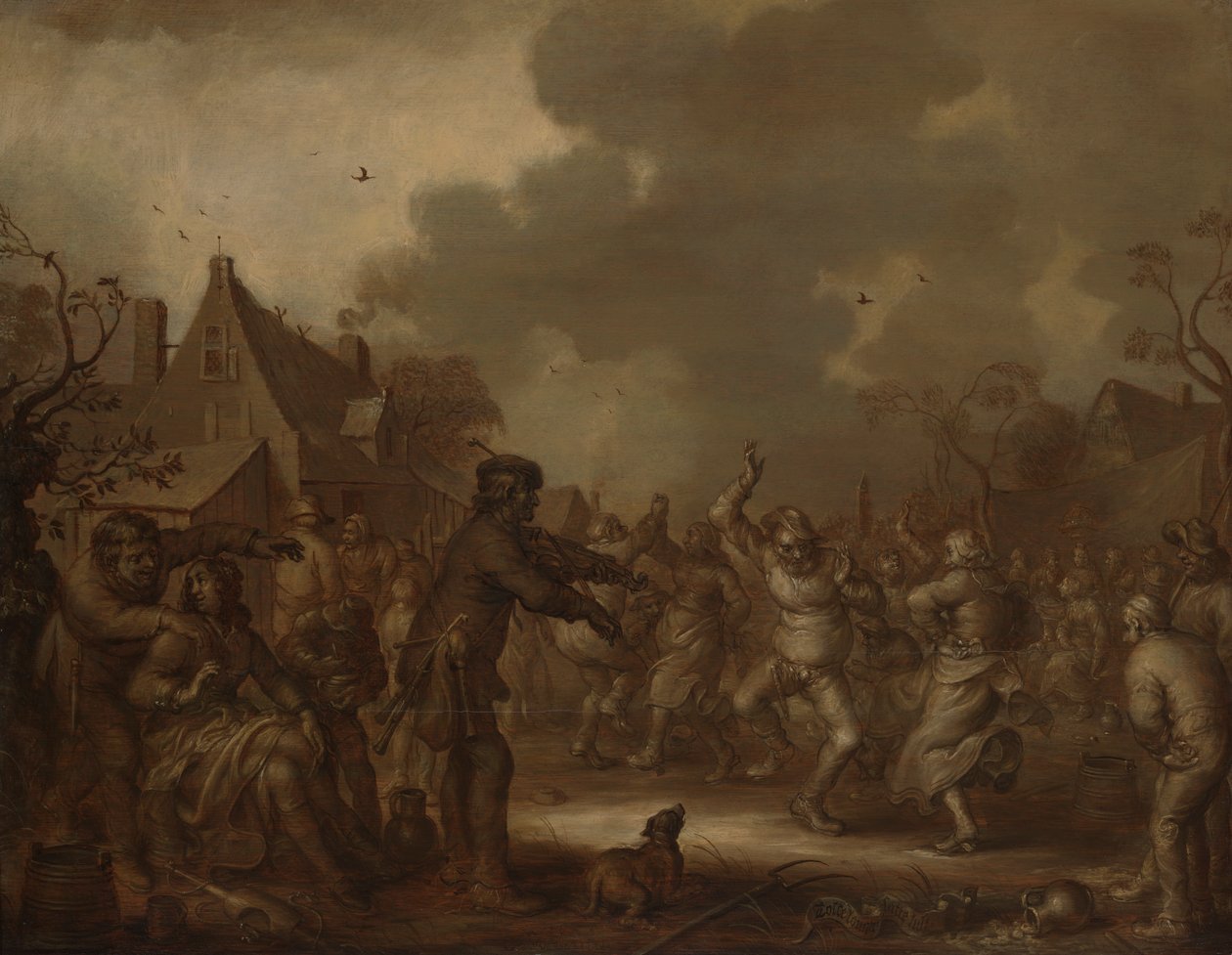 Boeren Dansen door Adriaen van de Venne