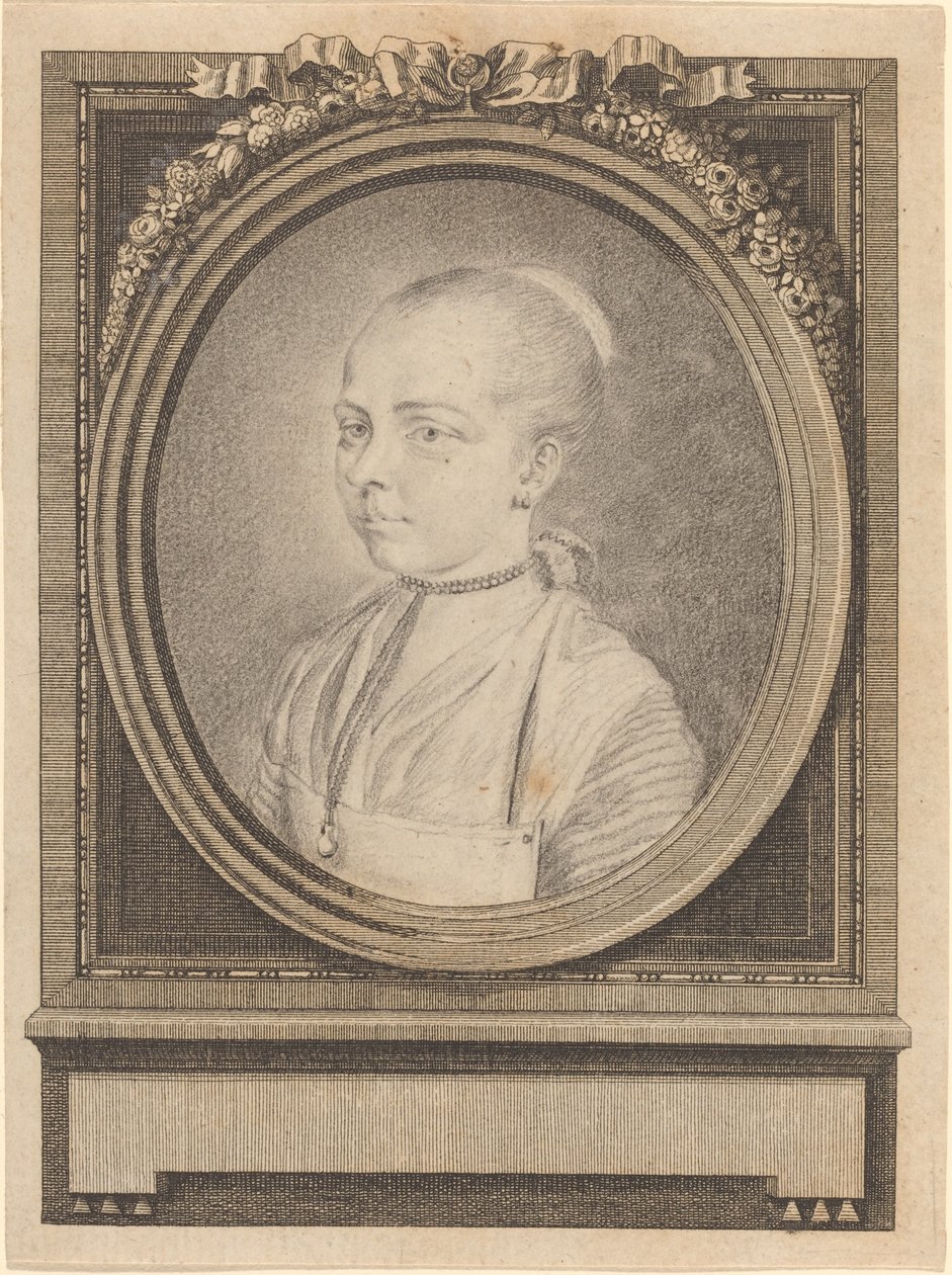 Portret van een Meisje door Adrian Zingg
