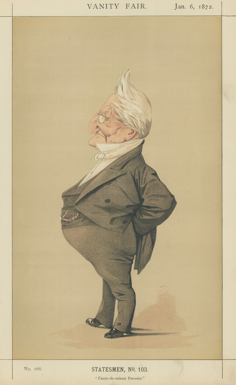 Adolphe Thiers (kleurenlitho) door Adriano Cecioni