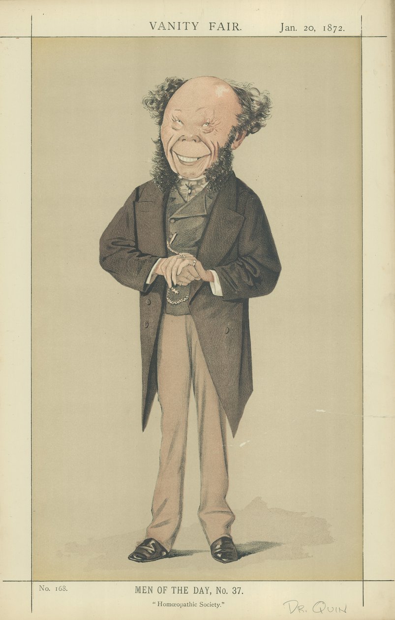 Dr. Frederick Quin (kleurenlitho) door Adriano Cecioni