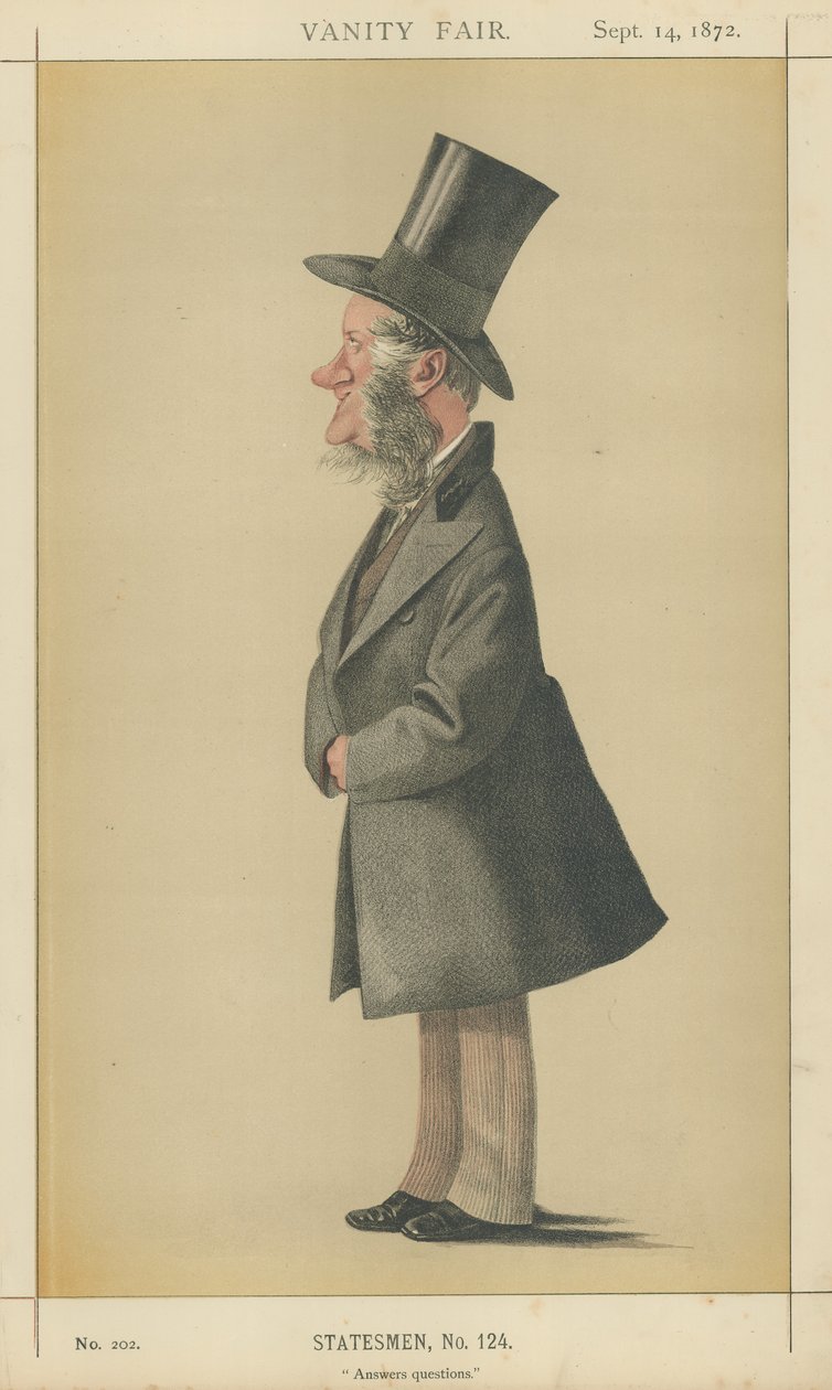 Lord Enfield (kleurenlitho) door Adriano Cecioni