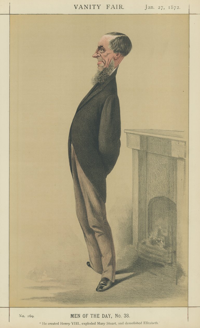 James Anthony Froude (kleurenlitho) door Adriano Cecioni