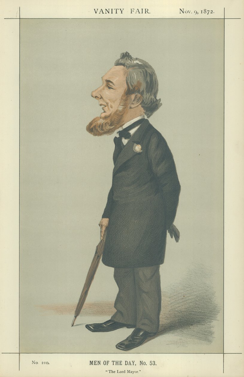 Sir Sydney Hedley Waterlow (kleurenlitho) door Adriano Cecioni