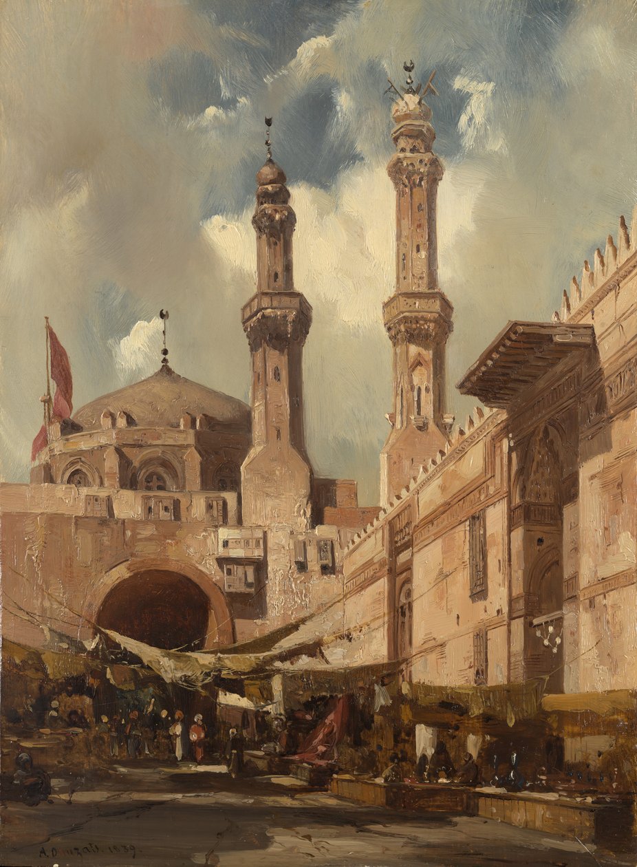 Een bazaar in Caïro, 1839 door Adrien Dauzats