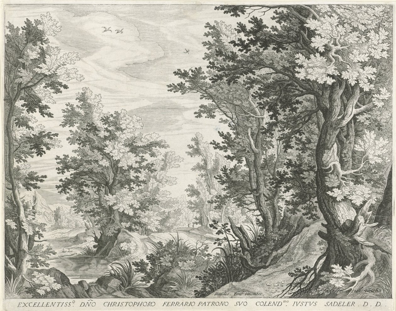 Boslandschap door Egidius  Sadeler (II)