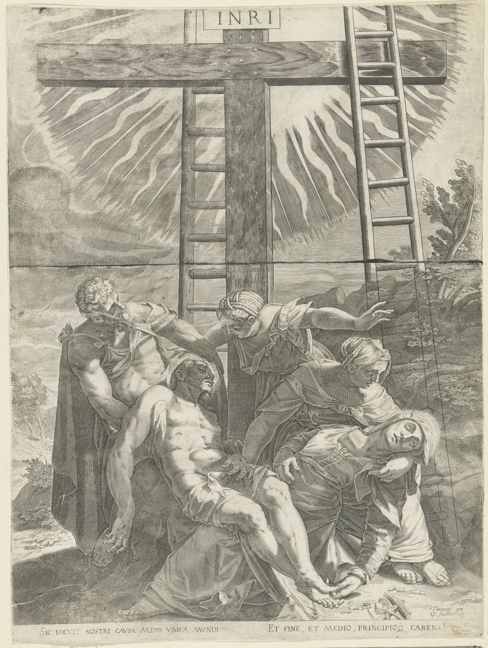 Kruisafneming door Egidius  Sadeler (II)