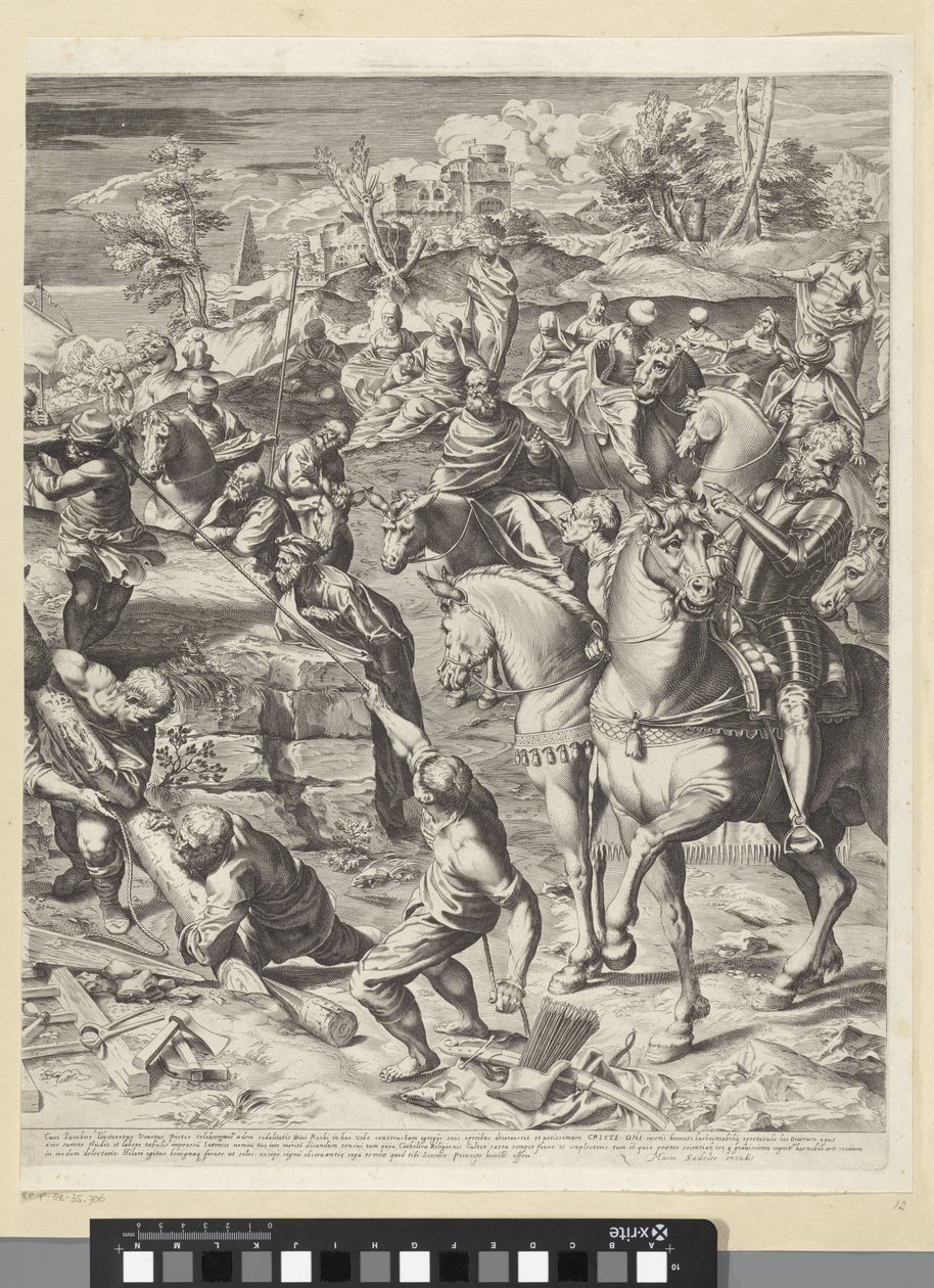 Kruisiging van Christus (rechterdeel) door Egidius  Sadeler (II)