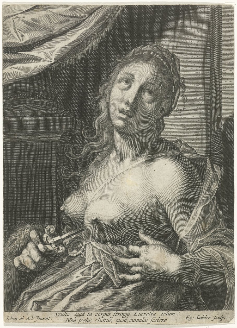 Zelfmoord van Lucretia door Egidius  Sadeler (II)