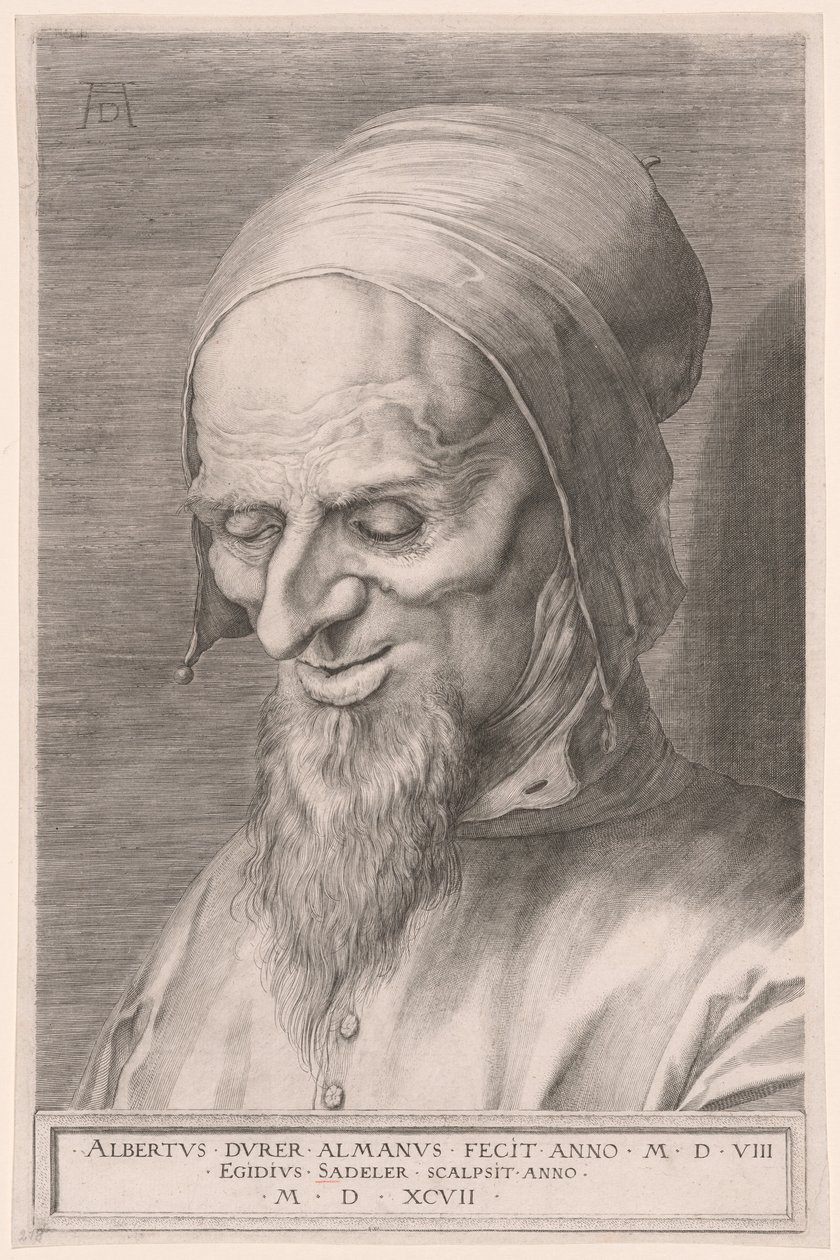 Hoofd van een apostel door Aegidius Sadeler II
