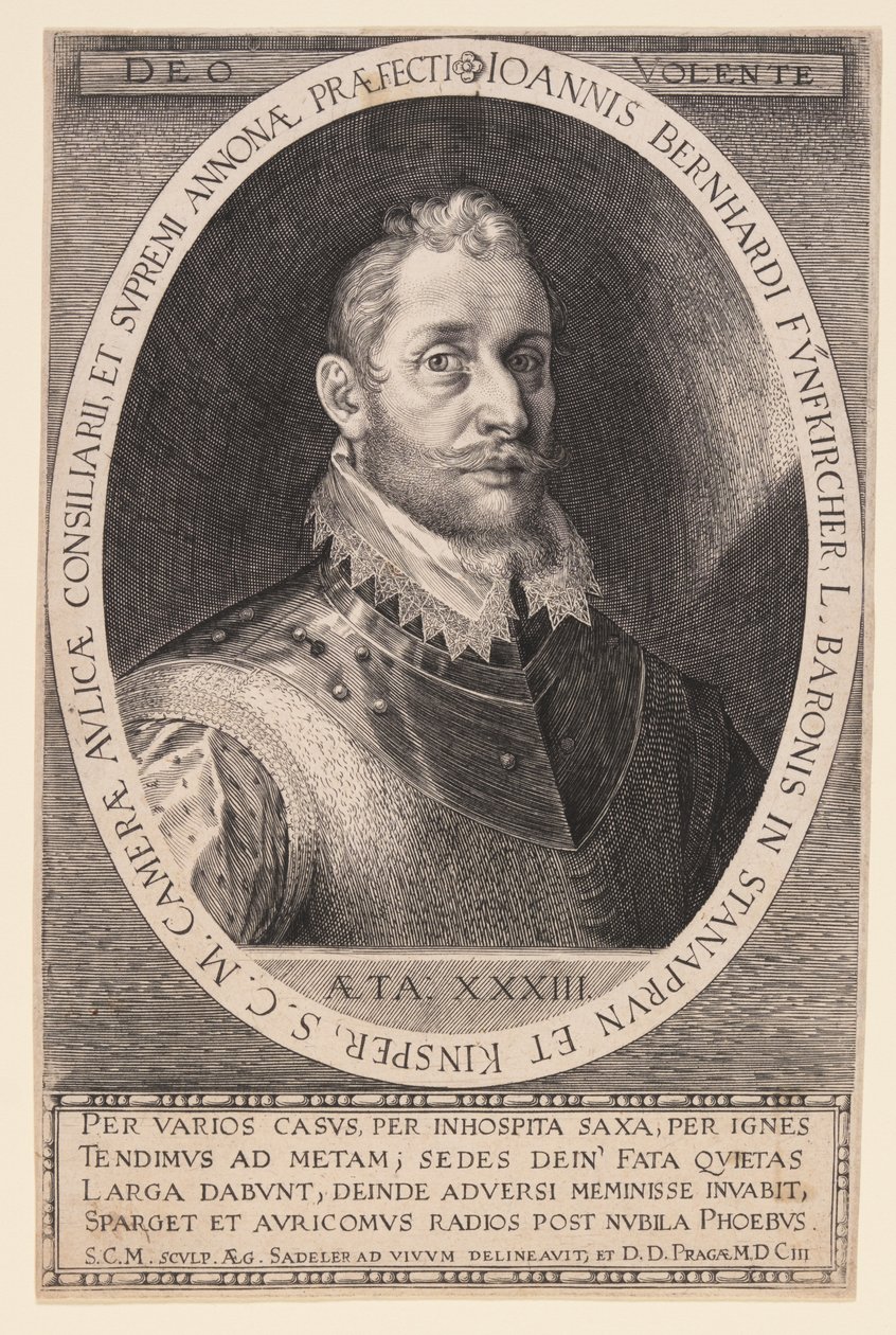 Johannes Bernhardt Fünfkircher, baron van Stanaprun door Aegidius Sadeler II