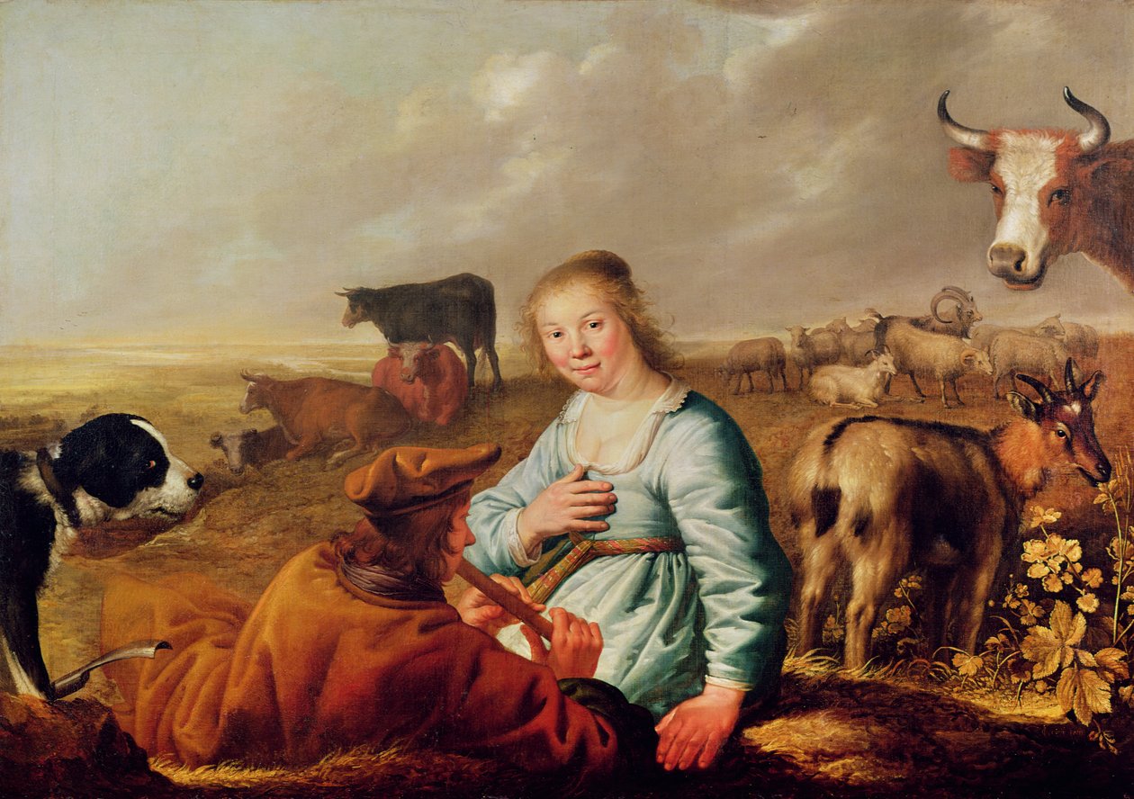 Pastorale scène door Aelbert Cuyp