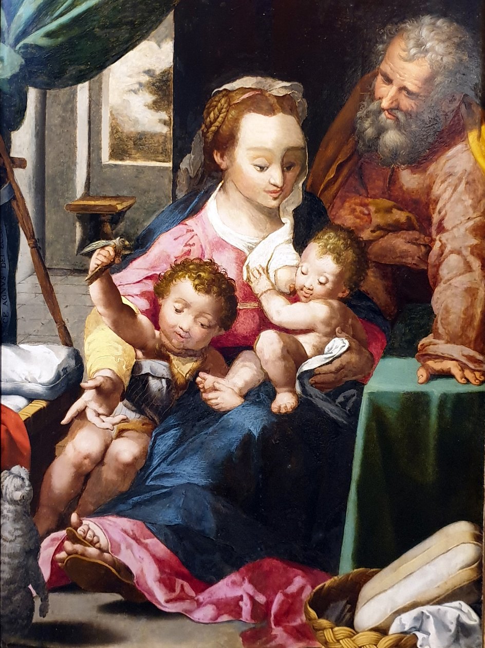 De kattenmadonna door after Federico Barocci