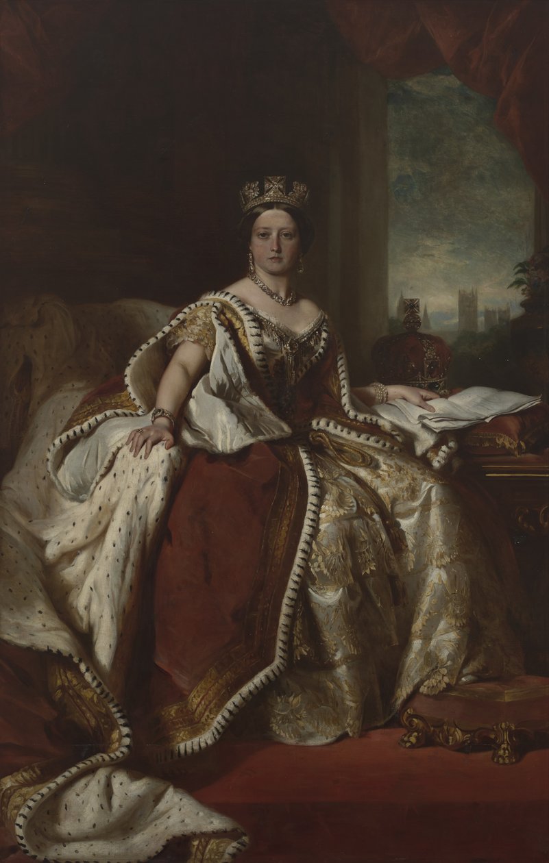 Koningin Victoria (1819-1901) door after Franz Xaver Winterhalter