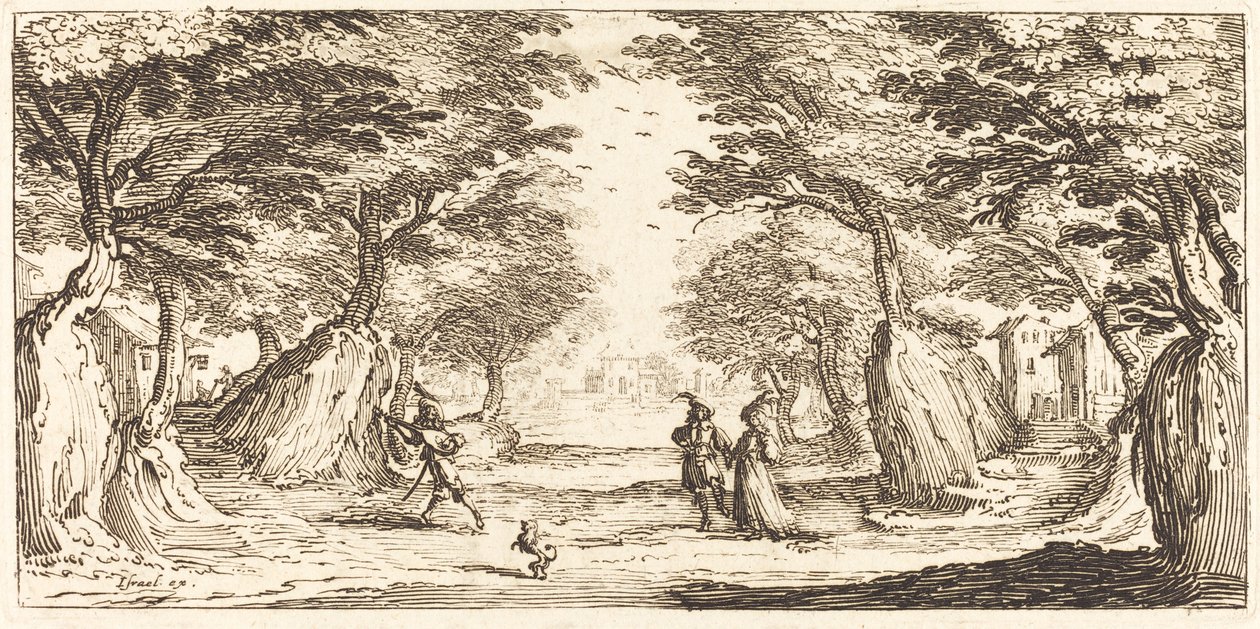 Landschap door After Jacques Callot