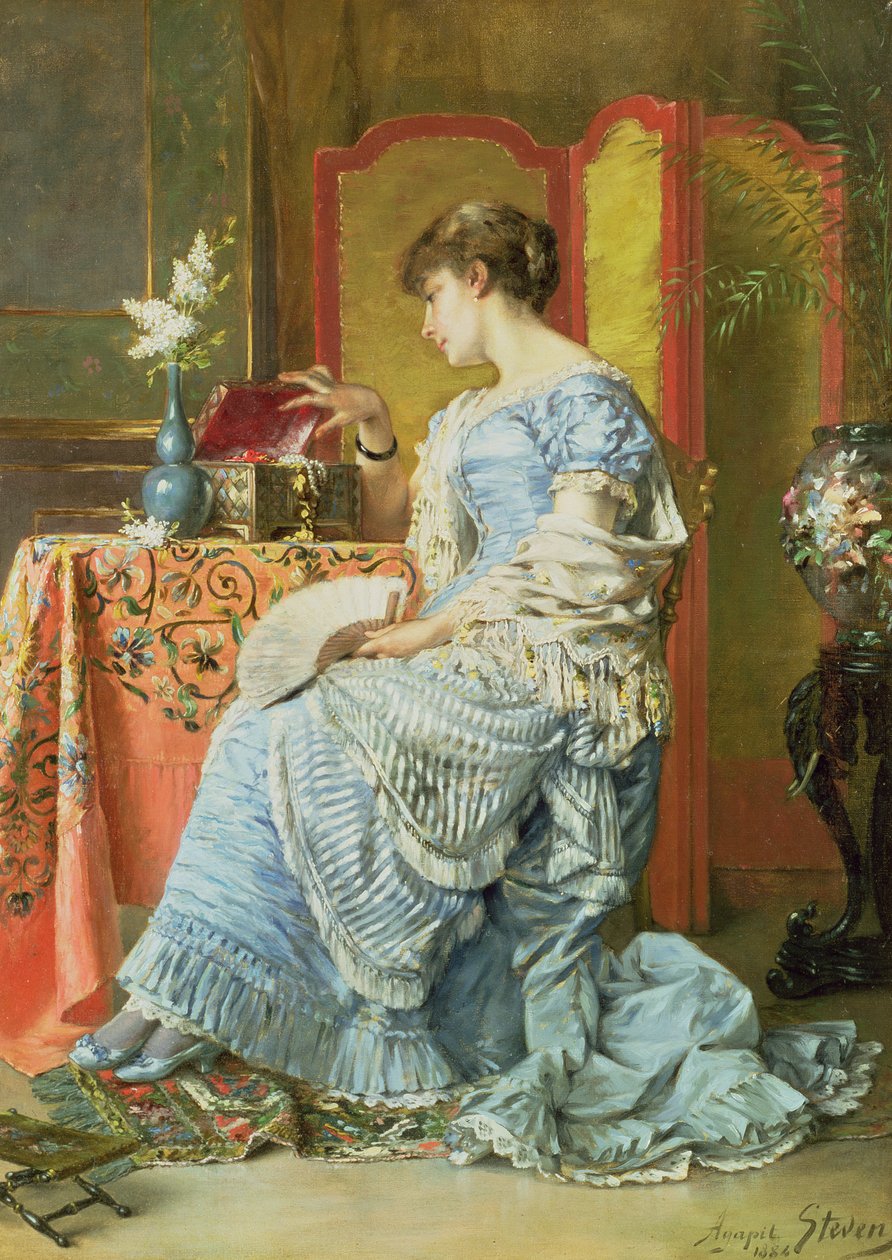 Onbeslistheid, 1884 door Agapit Stevens