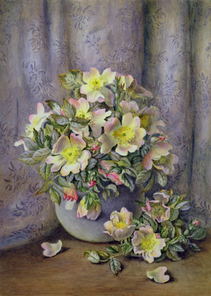 Stilleven van Rozen door Agnes Louise Holding