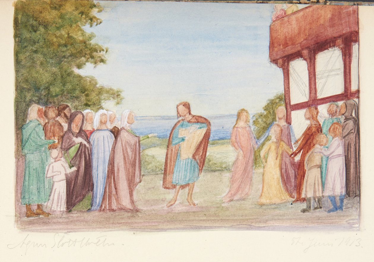Ontwerp voor figuurcompositie door Agnes Slott Møller