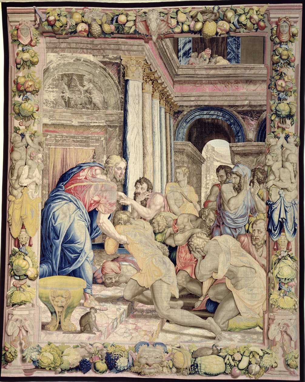Jozef laat zich herkennen door zijn broers, uit de Sala dei Dugento, 1546-53 door Agnolo and Karcher, Nicholas Bronzino