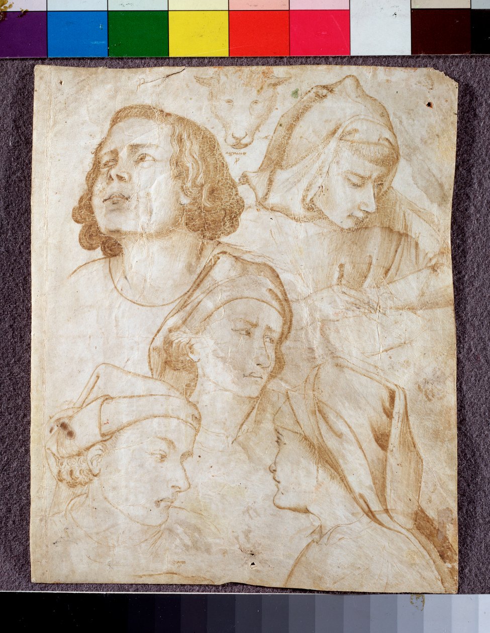 Hoofden door Agnolo Gaddi