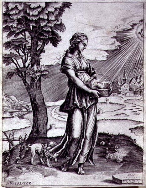 De Cumaeïsche Sibille door Agostino Musi