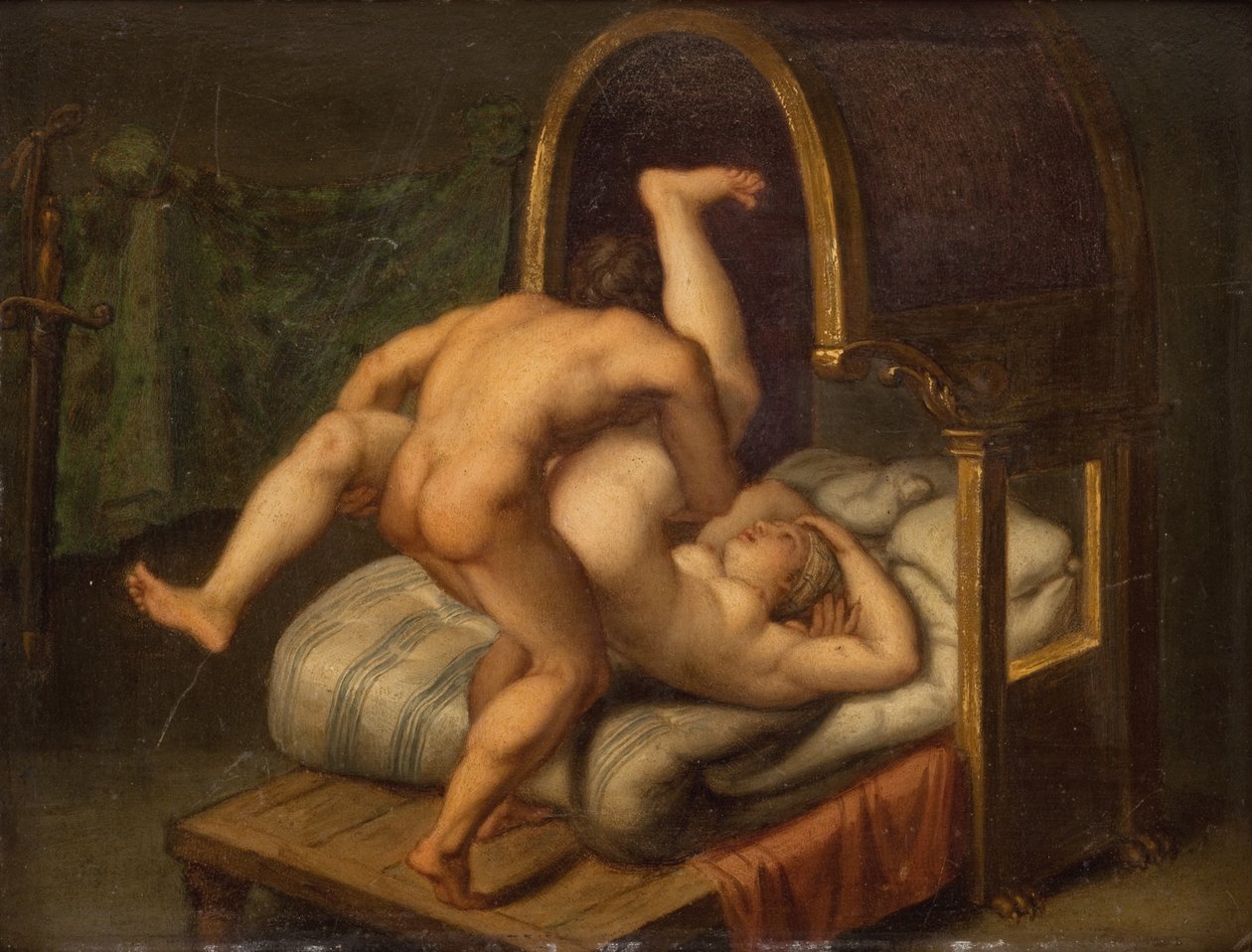 Naaktheid met man en vrouw door Agostino Carracci