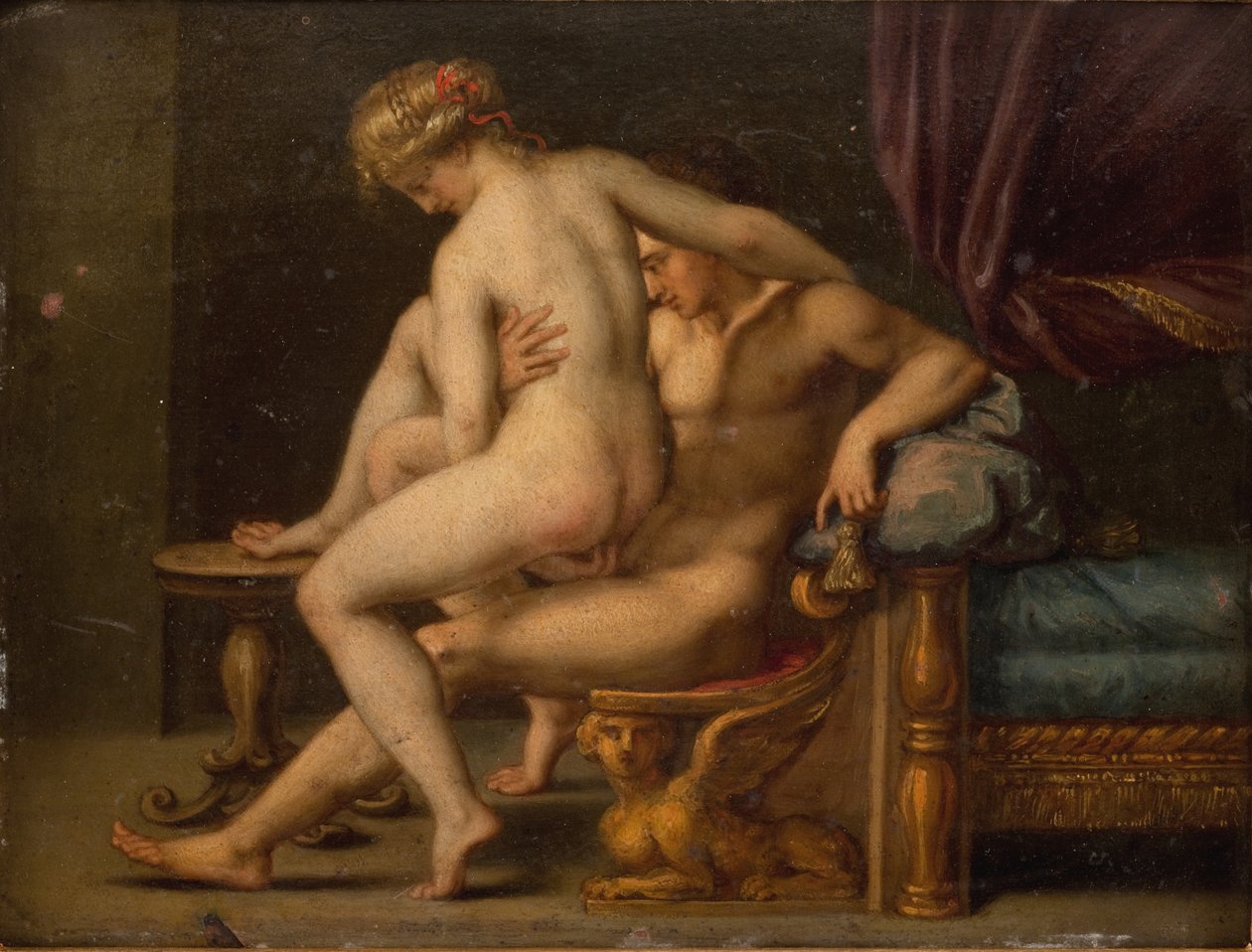 Naaktheid met man en vrouw door Agostino Carracci