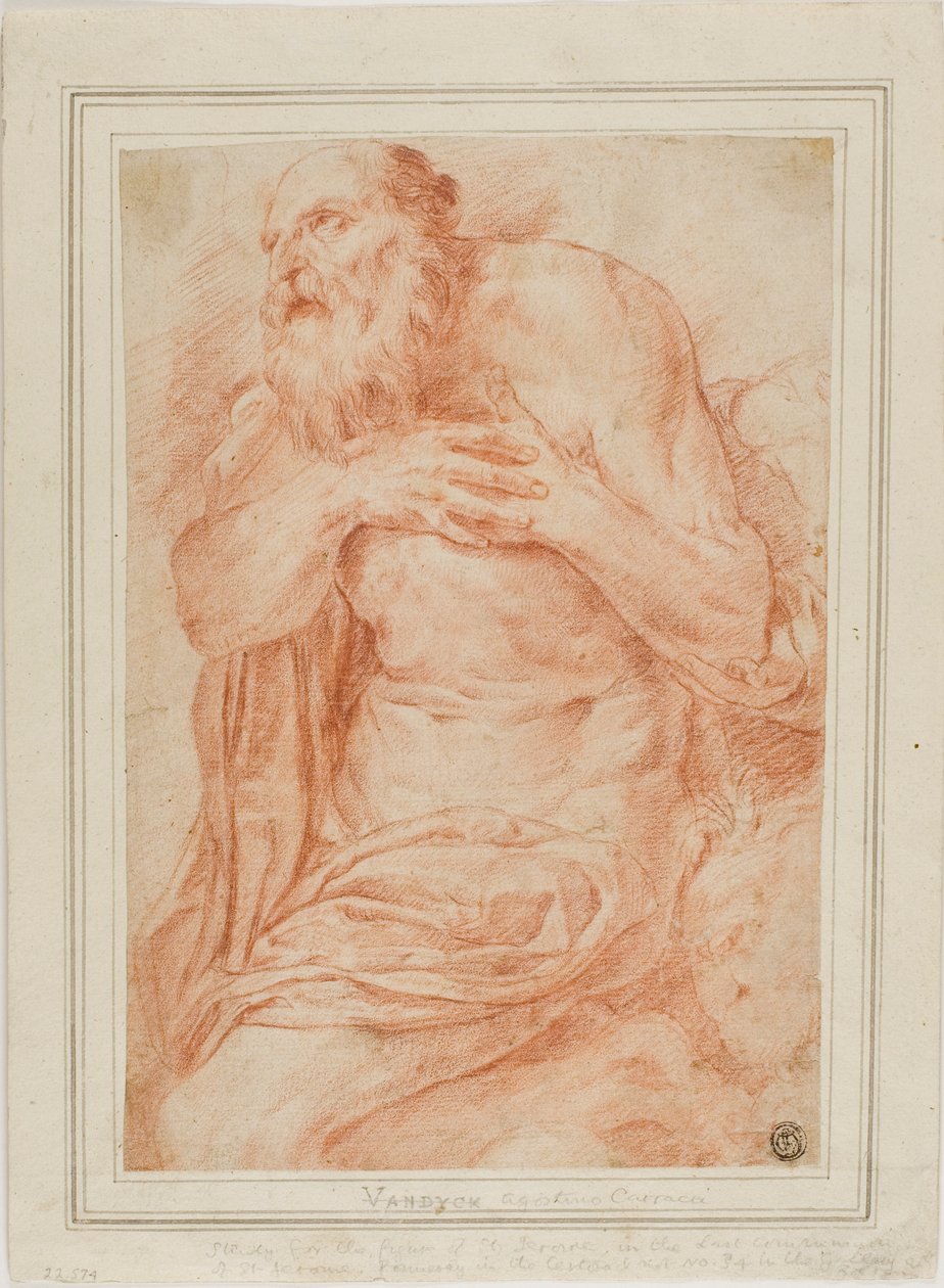 Sint Hiëronymus door Agostino Carracci
