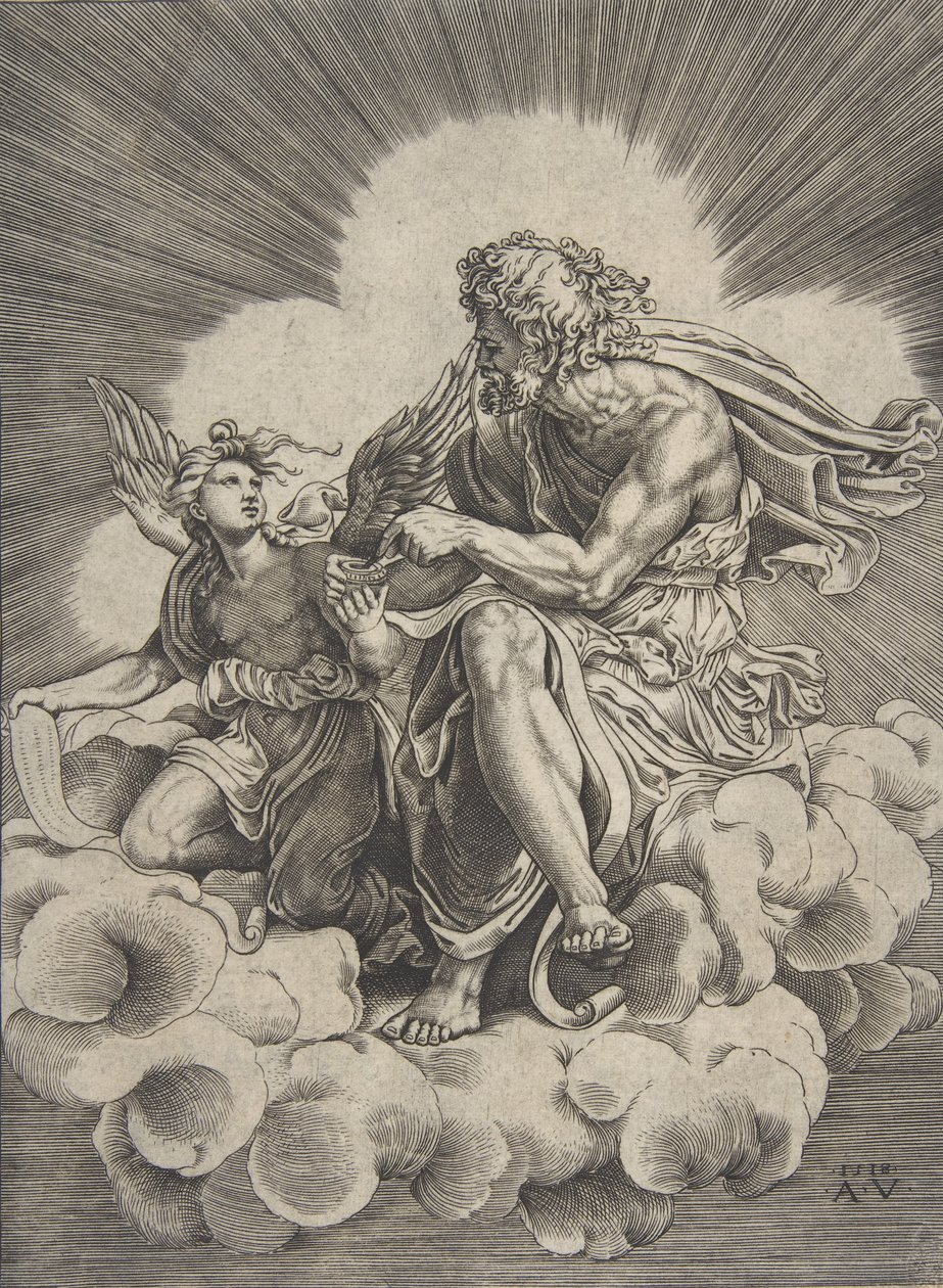 Sint Mattheüs door Agostino Veneziano