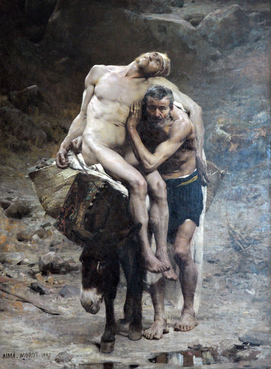 De Barmhartige Samaritaan door Aimé Nicolas Morot