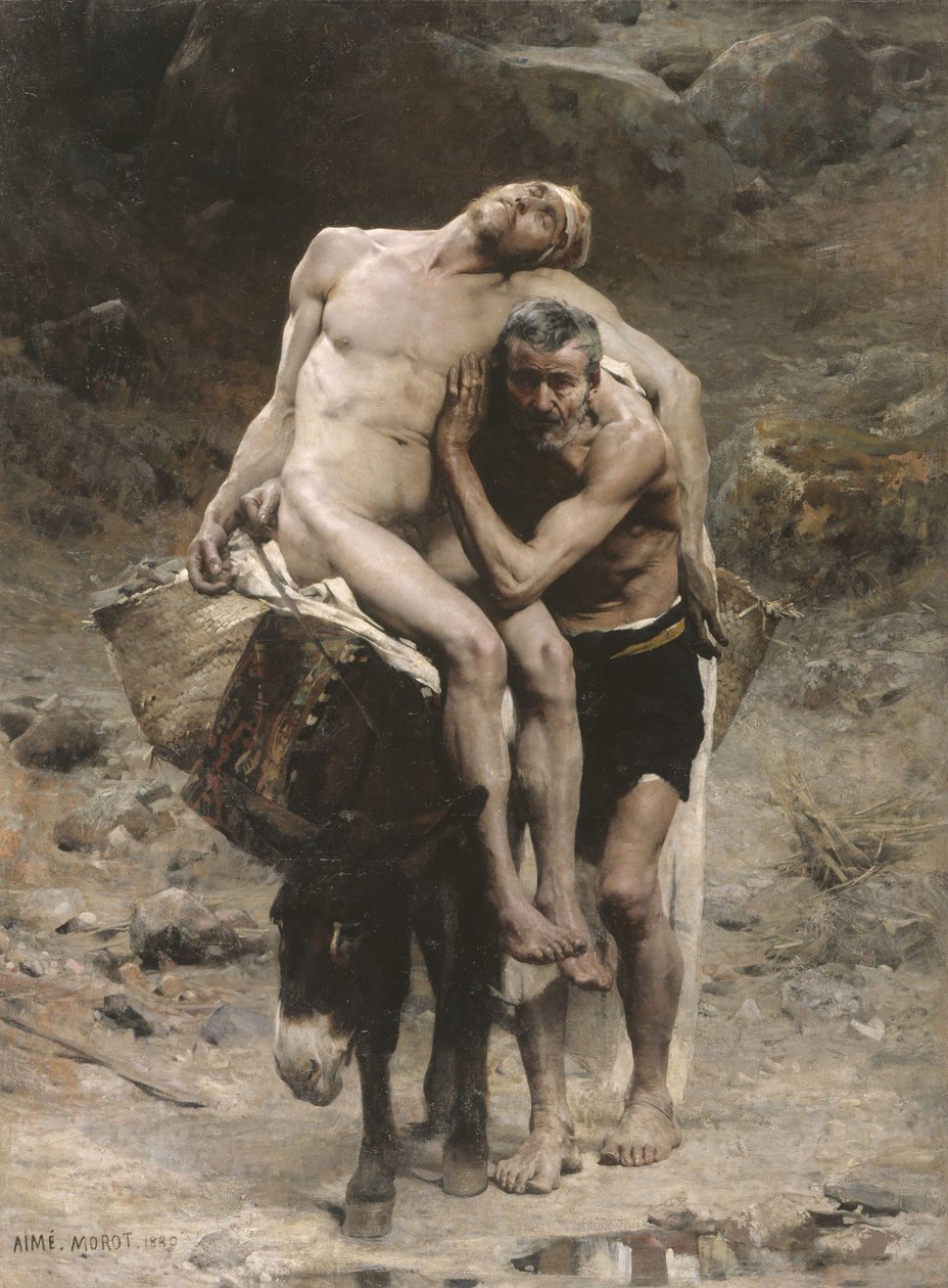 De barmhartige Samaritaan door Aimé Nicolas Morot