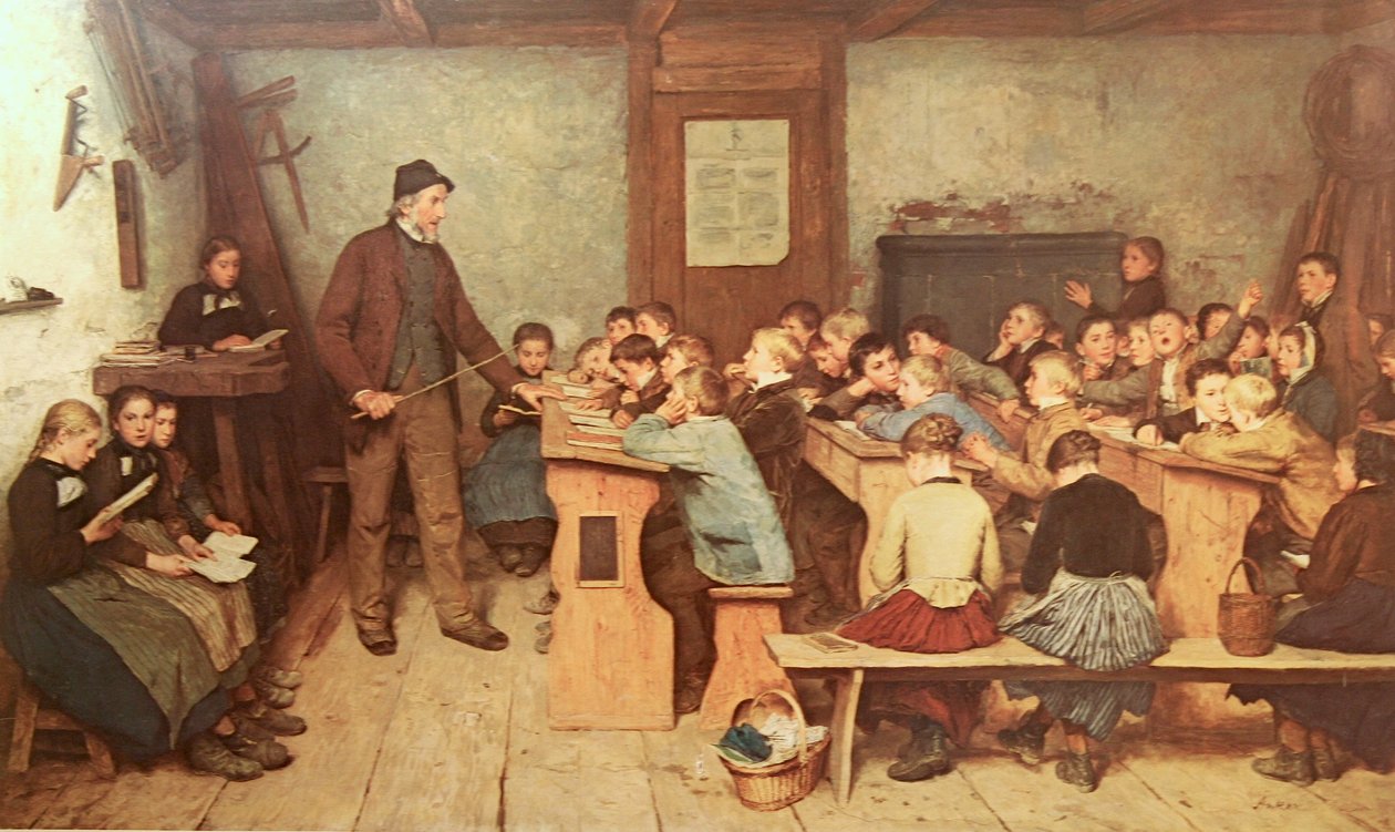 De dorpsschool door Albert Anker