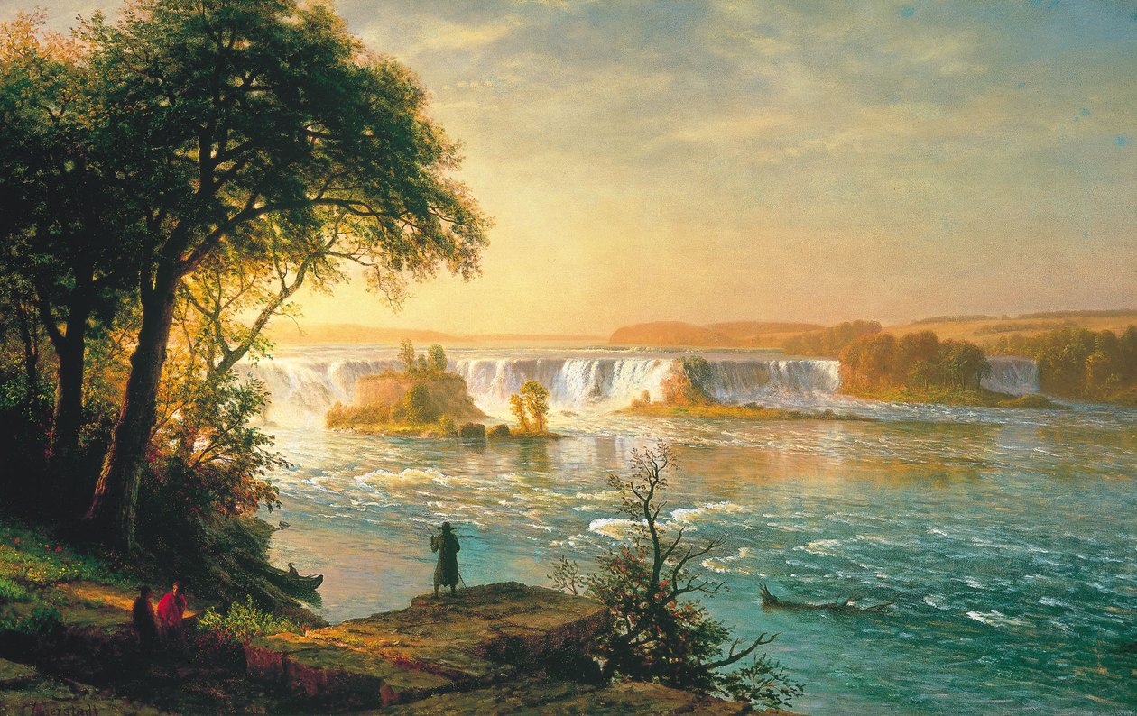 De watervallen van St. Anthony door Albert Bierstadt