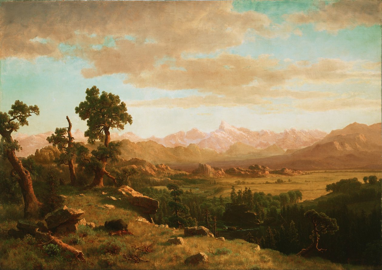 Wind River Land door Albert Bierstadt