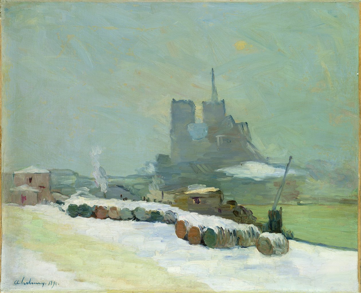 Uitzicht op de Notre Dame, 1894 door Albert Charles Lebourg