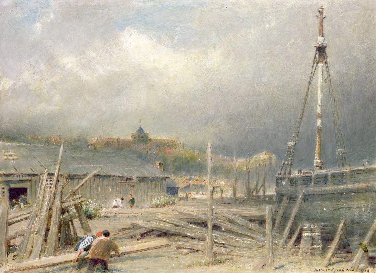 Bootbouw, Rye door Albert Goodwin