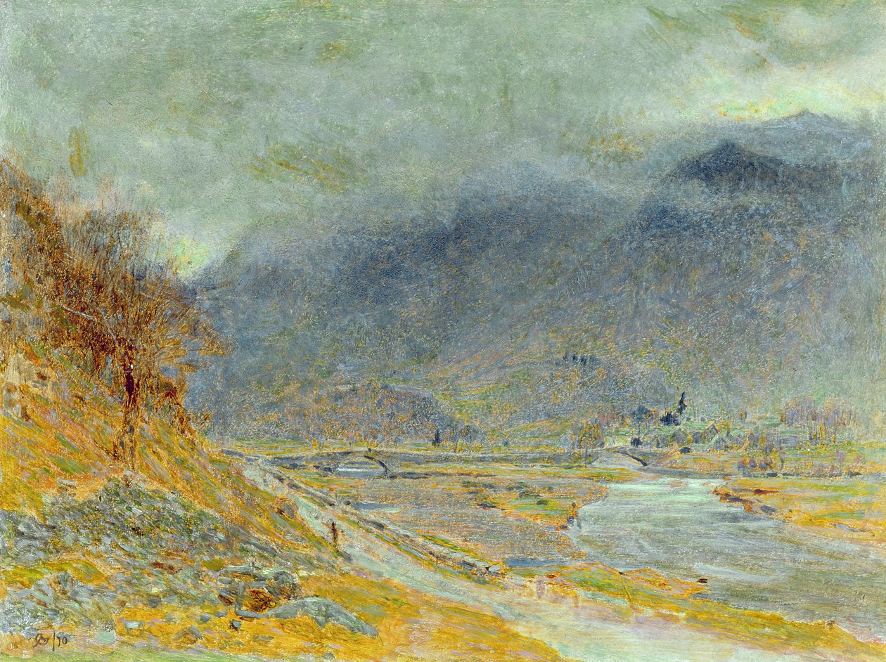 Bergmist, 1870 door Albert Goodwin