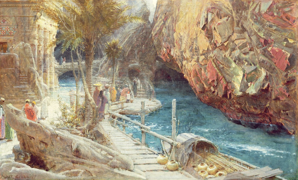 De Bron van de Heilige Rivier door Albert Goodwin
