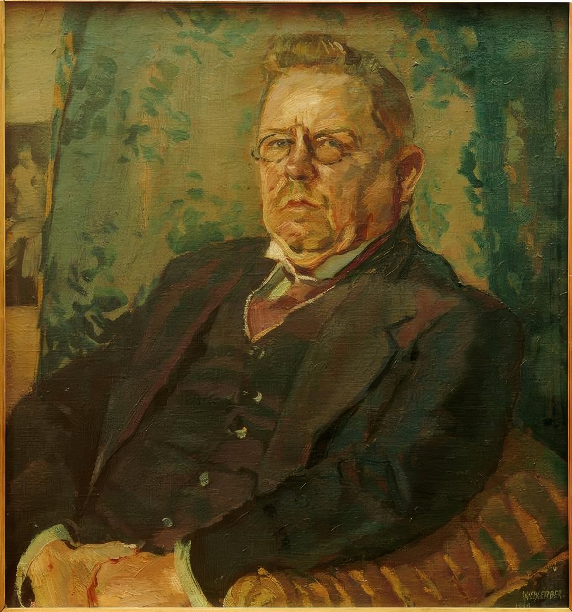 Portret van Max Halbe door Albert Weisgerber
