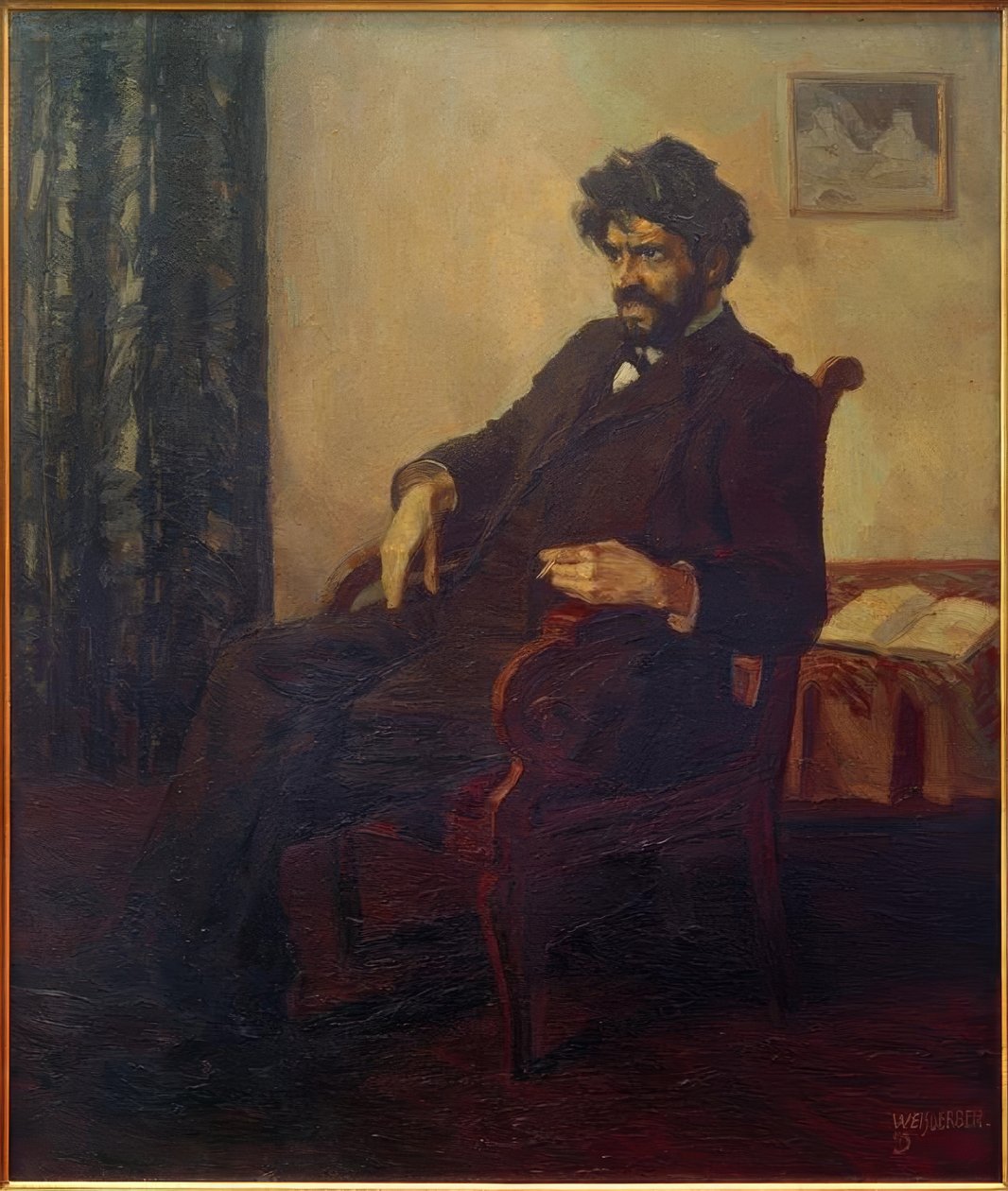 Portret van de dichter Ludwig Scharf door Albert Weisgerber