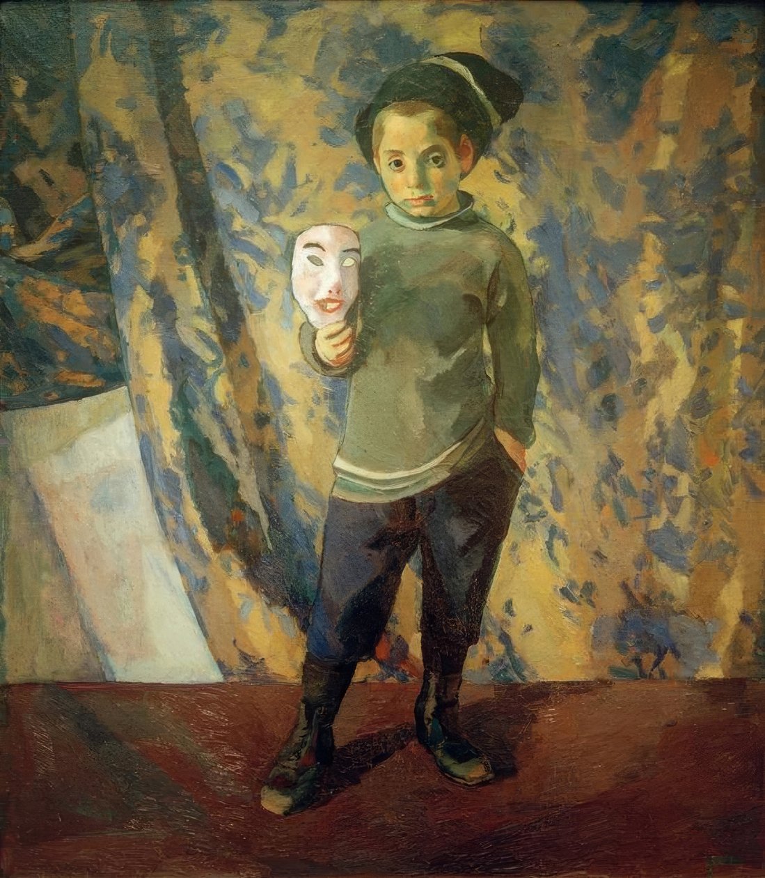 Jongen met masker door Albert Weisgerber