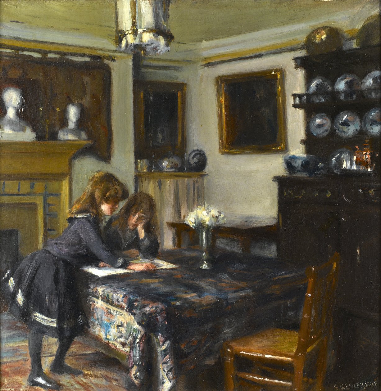 De eetkamer van John Singer Sargent, ca. 1884 door Albert de Belleroche