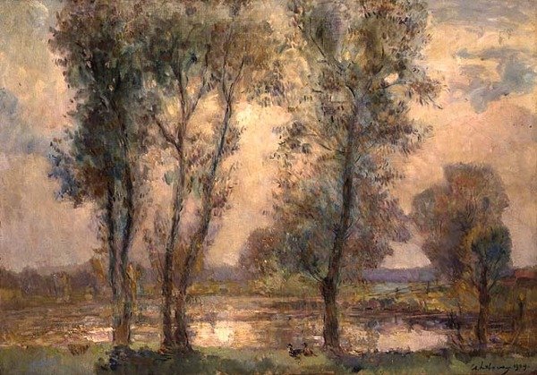 Bij het meer door Albert Charles Lebourg